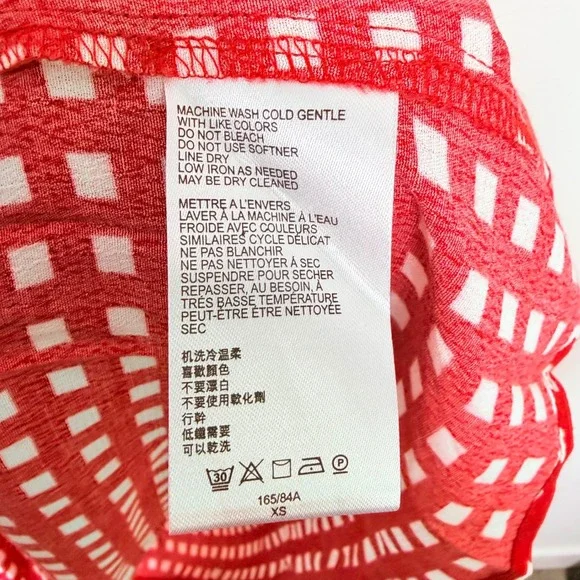 Maeve Anthropologie Red White Gingham Check V-Neck Mini Dress XS Picnic Spring - Picture 5 of 7